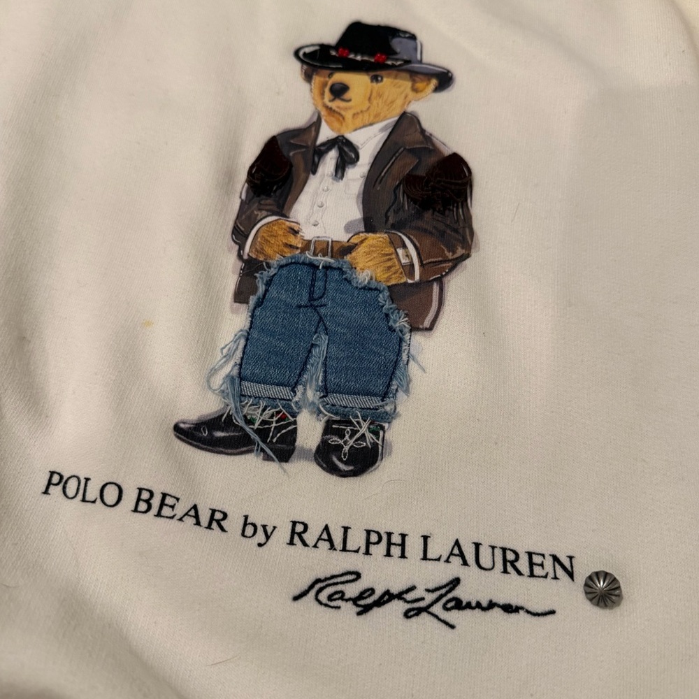 Polo Ralph Lauren Women’s Cowboy Polo Bear Sweatshirt - Picture 6 of 6